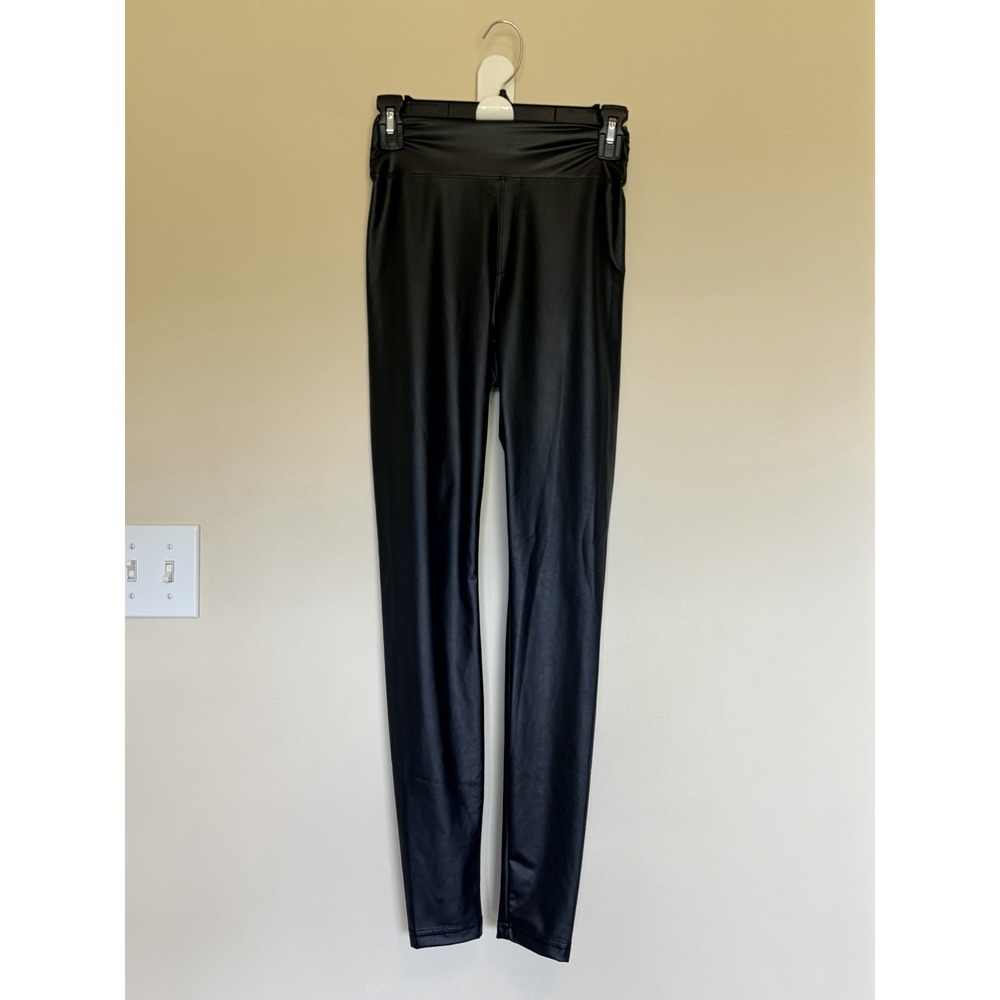 Offline by Aerie Classic Black Hi-Rise Faux Leather Leggings Womens‎ Small